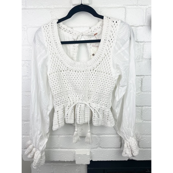 NWT Free People Megan Crochet Top - Picture 2 of 13